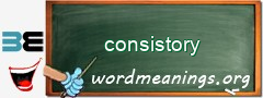 WordMeaning blackboard for consistory